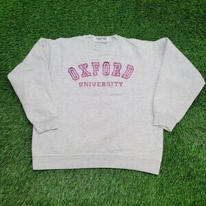 Vintage Oxford University Sweatshirt Womens Large 23x23 Crop
